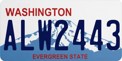 WA license plate ALW2443