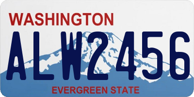 WA license plate ALW2456