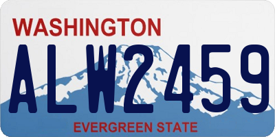 WA license plate ALW2459