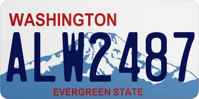 WA license plate ALW2487
