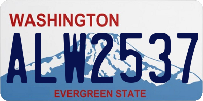 WA license plate ALW2537