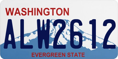 WA license plate ALW2612