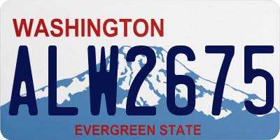 WA license plate ALW2675