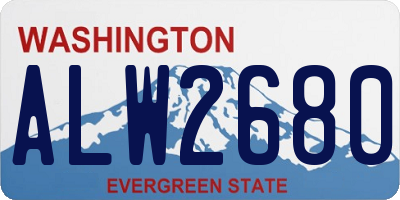 WA license plate ALW2680