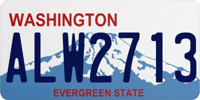 WA license plate ALW2713