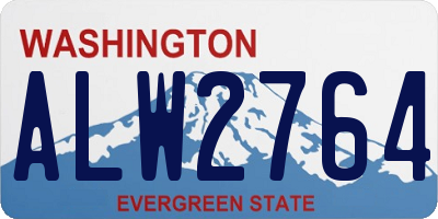 WA license plate ALW2764