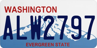 WA license plate ALW2797