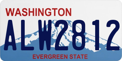 WA license plate ALW2812