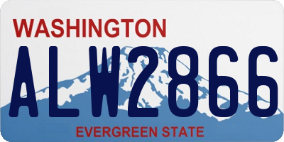 WA license plate ALW2866