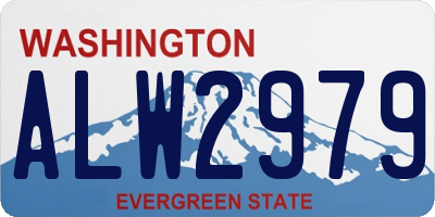 WA license plate ALW2979