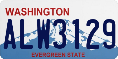 WA license plate ALW3129
