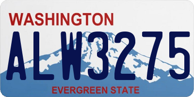 WA license plate ALW3275
