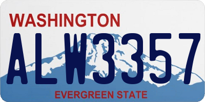 WA license plate ALW3357