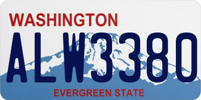 WA license plate ALW3380