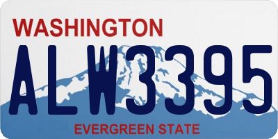 WA license plate ALW3395