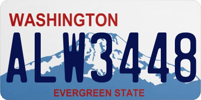 WA license plate ALW3448