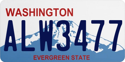 WA license plate ALW3477