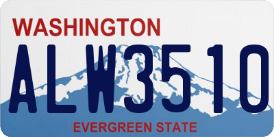 WA license plate ALW3510