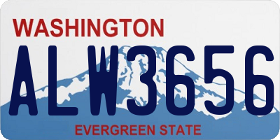 WA license plate ALW3656