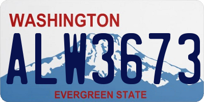 WA license plate ALW3673