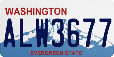WA license plate ALW3677