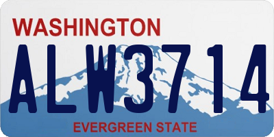 WA license plate ALW3714