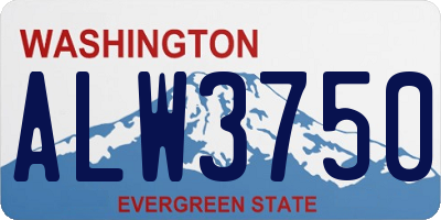 WA license plate ALW3750