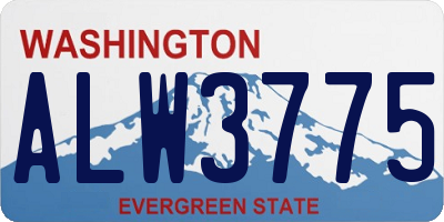 WA license plate ALW3775
