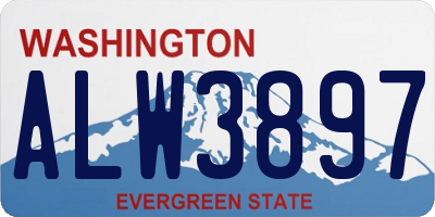 WA license plate ALW3897