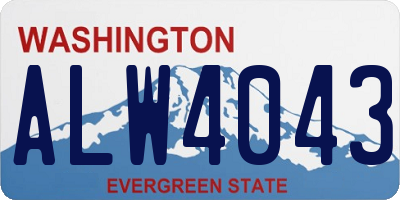 WA license plate ALW4043