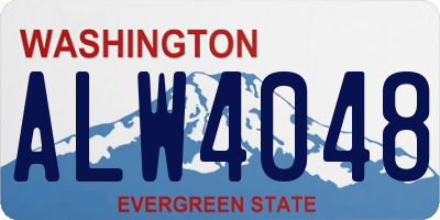 WA license plate ALW4048