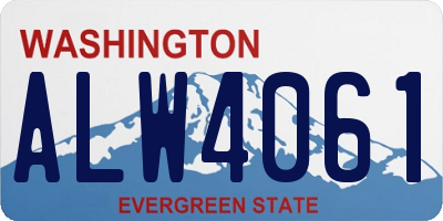WA license plate ALW4061
