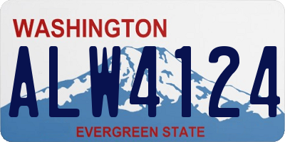 WA license plate ALW4124
