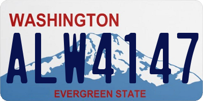 WA license plate ALW4147