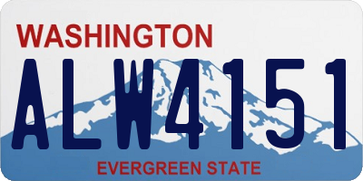 WA license plate ALW4151