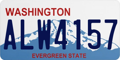 WA license plate ALW4157