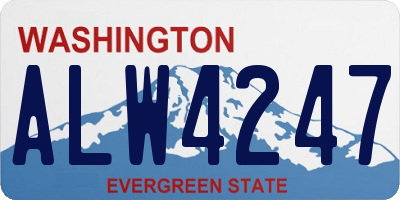 WA license plate ALW4247