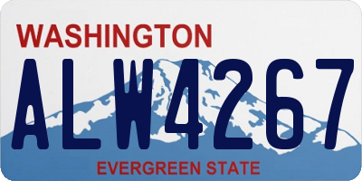 WA license plate ALW4267