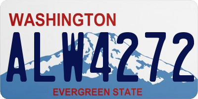 WA license plate ALW4272