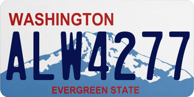 WA license plate ALW4277