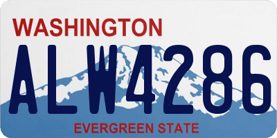 WA license plate ALW4286