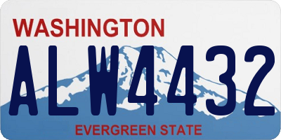 WA license plate ALW4432