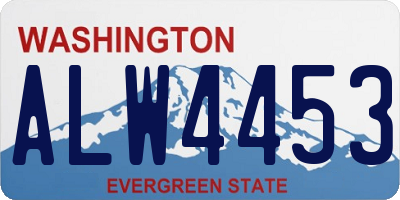 WA license plate ALW4453
