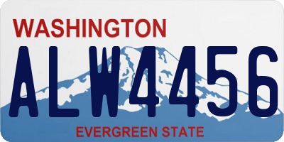 WA license plate ALW4456