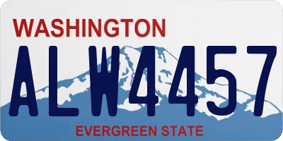 WA license plate ALW4457