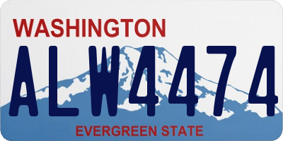 WA license plate ALW4474