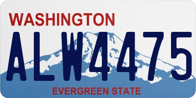 WA license plate ALW4475