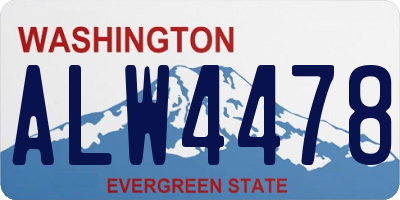 WA license plate ALW4478