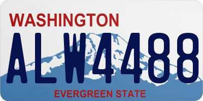 WA license plate ALW4488