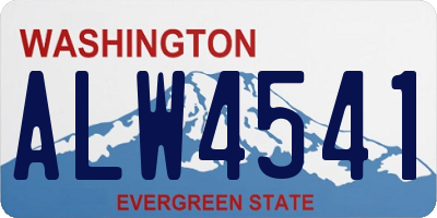 WA license plate ALW4541
